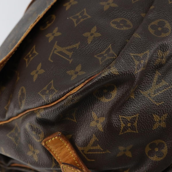 LOUIS VUITTON Monogram Saumur 35 Shoulder Bag M42254 LV Auth bs30448