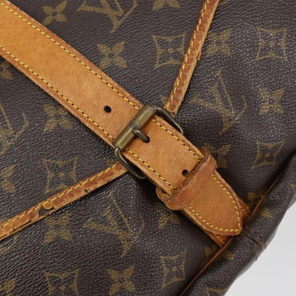 LOUIS VUITTON Monogram Saumur 35 Shoulder Bag M42254 LV Auth bs30448