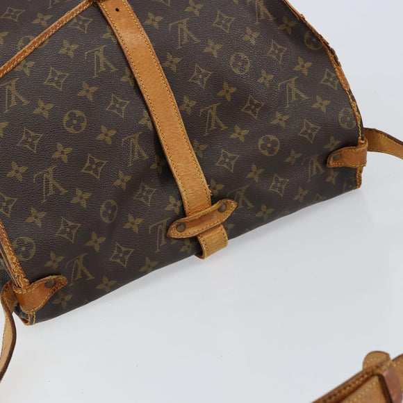 LOUIS VUITTON Monogram Saumur 35 Shoulder Bag M42254 LV Auth bs30448