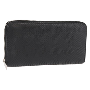 BOTTEGA VENETA Debossed INTRECCIATO Round Zip Wallet Leather Black Auth bs30450