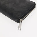 BOTTEGA VENETA Debossed INTRECCIATO Round Zip Wallet Leather Black Auth bs30450-15