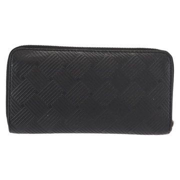 BOTTEGA VENETA Debossed INTRECCIATO Round Zip Wallet Leather Black Auth bs30450 - 0