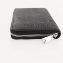 BOTTEGA VENETA Debossed INTRECCIATO Round Zip Wallet Leather Black Auth bs30450-5
