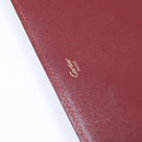 CARTIER Must Line Clutch Bag Leather Bordeaux Gold Auth bs30457-9
