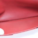 CARTIER Must Line Clutch Bag Leather Bordeaux Gold Auth bs30457-10