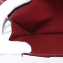 CARTIER Must Line Clutch Bag Leather Bordeaux Gold Auth bs30457-18