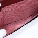 CARTIER Must Line Clutch Bag Leather Bordeaux Gold Auth bs30457-11