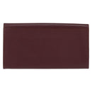 CARTIER Must Line Clutch Bag Leather Bordeaux Gold Auth bs30457-2