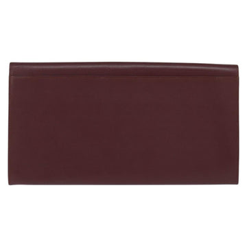 CARTIER Must Line Clutch Bag Leather Bordeaux Gold Auth bs30457 - 0