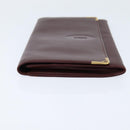CARTIER Must Line Clutch Bag Leather Bordeaux Gold Auth bs30457-3