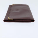 CARTIER Must Line Clutch Bag Leather Bordeaux Gold Auth bs30457-4