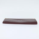 CARTIER Must Line Clutch Bag Leather Bordeaux Gold Auth bs30457-5