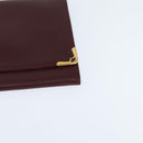 CARTIER Must Line Clutch Bag Leather Bordeaux Gold Auth bs30457-14