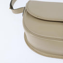 Christian Dior Shoulder Bag Leather Beige Gold Auth bs30458-15