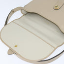 Christian Dior Shoulder Bag Leather Beige Gold Auth bs30458-9