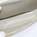 Christian Dior Shoulder Bag Leather Beige Gold Auth bs30458-10