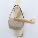 Christian Dior Shoulder Bag Leather Beige Gold Auth bs30458-22