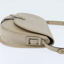 Christian Dior Shoulder Bag Leather Beige Gold Auth bs30458-4