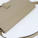 Christian Dior Shoulder Bag Leather Beige Gold Auth bs30458-6