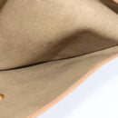 Christian Dior Honeycomb Canvas Clutch Bag PVC Beige Gold Auth bs30459-17