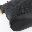 BALLY Chain Shoulder Bag Leather Black Auth bs30460-14