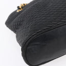 BALLY Chain Shoulder Bag Leather Black Auth bs30460-16