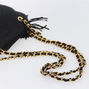 BALLY Chain Shoulder Bag Leather Black Auth bs30460-7