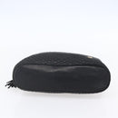 BALLY Chain Shoulder Bag Leather Black Auth bs30460-5