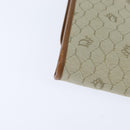 Christian Dior Honeycomb Canvas Chain Shoulder Bag Beige Auth bs30461-15