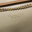 Christian Dior Honeycomb Canvas Chain Shoulder Bag Beige Auth bs30461-11