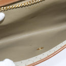 Christian Dior Honeycomb Canvas Chain Shoulder Bag Beige Auth bs30461-12