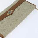 Christian Dior Honeycomb Canvas Chain Shoulder Bag Beige Auth bs30461-6