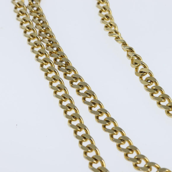 Christian Dior Honeycomb Canvas Chain Shoulder Bag Beige Auth bs30461