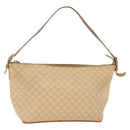 CELINE Macadam Canvas Shoulder Bag Beige Gold Auth bs30462-1