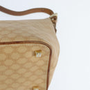 CELINE Macadam Canvas Shoulder Bag Beige Gold Auth bs30462-16
