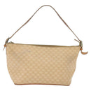 CELINE Macadam Canvas Shoulder Bag Beige Gold Auth bs30462-13