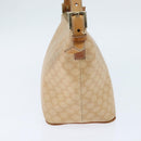 CELINE Macadam Canvas Shoulder Bag Beige Gold Auth bs30462-4