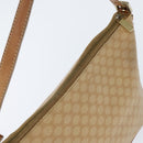 CELINE Macadam Canvas Shoulder Bag Beige Gold Auth bs30462-6