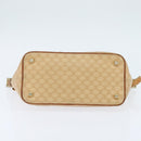 CELINE Macadam Canvas Shoulder Bag Beige Gold Auth bs30462-5