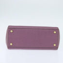 FENDI PETITE 2JOURS Handtas Leer Paars Goud Auth bs30463-5