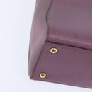 FENDI PETITE 2JOURS Hand Bag Leather Purple Gold Auth bs30463-17