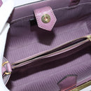 FENDI PETITE 2JOURS Handtas Leer Paars Goud Auth bs30463-11