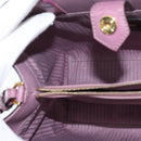 FENDI PETITE 2JOURS Handtas Leer Paars Goud Auth bs30463-21