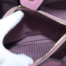 FENDI PETITE 2JOURS Hand Bag Leather Purple Gold Auth bs30463-22