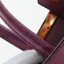 FENDI PETITE 2JOURS Handtas Leer Paars Goud Auth bs30463-25