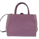 FENDI PETITE 2JOURS Hand Bag Leather Purple Gold Auth bs30463-2