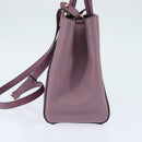 FENDI PETITE 2JOURS Hand Bag Leather Purple Gold Auth bs30463-4