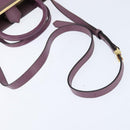 FENDI PETITE 2JOURS Handtas Leer Paars Goud Auth bs30463-8