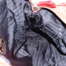 PRADA Chain Quilted Tote Bag Nylon Orange Gold Auth bs30467-19