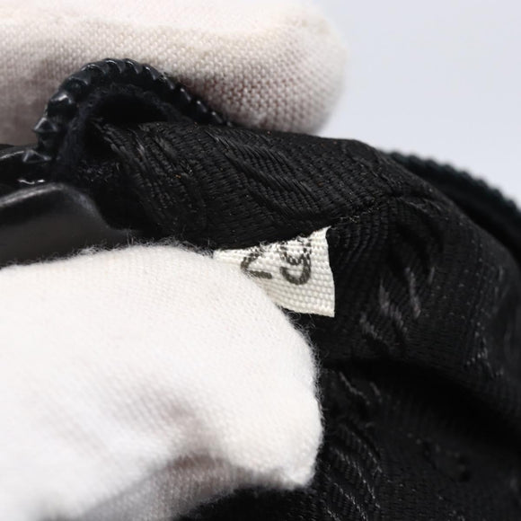 PRADA Chain Quilted Tote Bag Nylon Orange Gold Auth bs30467